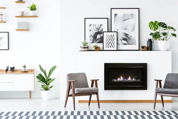 Sierra Flame Boston 36 Direct Vent Linear Gas Fireplace with Electronic Ignition, features true linear design, tempered glass, stainless steel burner, and thermostatic remote for effortless heat control.