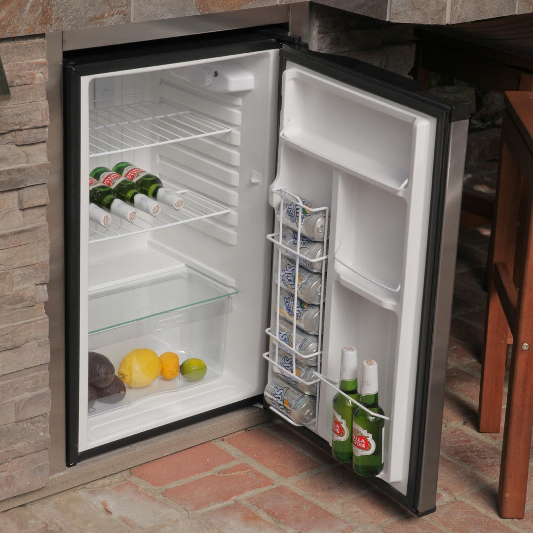 Cal Flame 20-Inch Stainless Steel Refrigerator with Recessed Handle