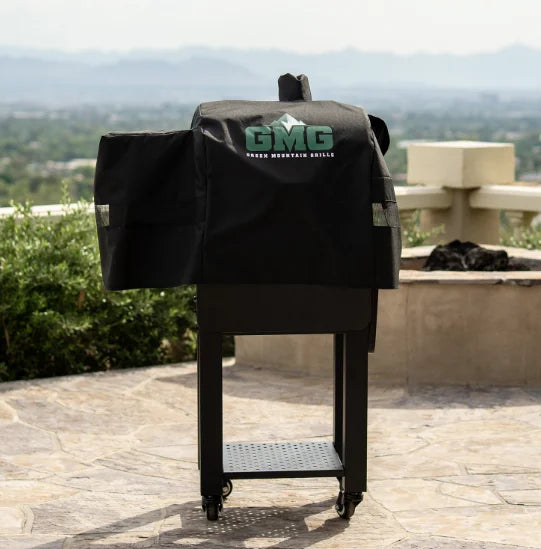 Protective cover for TREK PRIME 2.0 grills made from 500D heavy-duty polyester, all-weather resistant, and breathable to shield against rain, snow, sun, and dust.