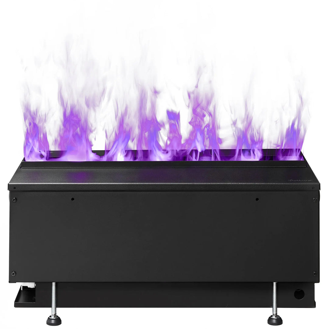 Dimplex Optimyst RGB Cassette 20" Water Vapor Fireplace with patented water vapor technology creating ultra-realistic flames in 5 customizable colors.