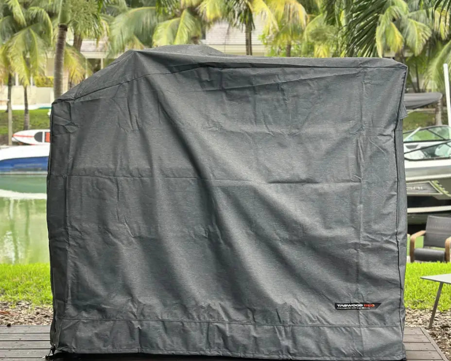 Tagwood COVE26 BBQ Cover - Custom-fit protective cover for Tagwood BBQ26SS grills, featuring UV-resistant, water-repellent design with vent windows and reinforced stitching for all-season use.