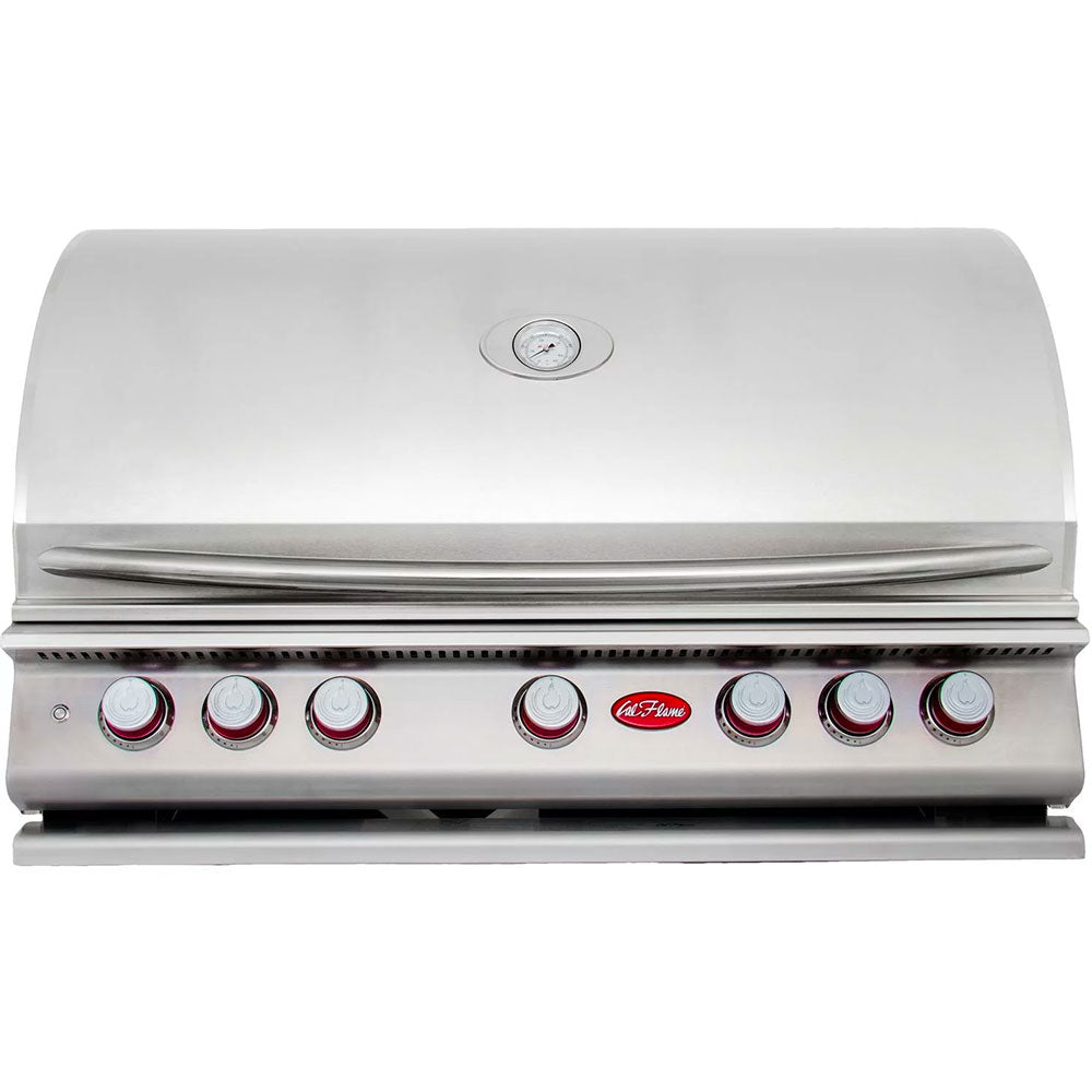 Cal Flame P Series 40-Inch 5-Burner Built-In Propane Gas Grill with Infrared Backburner