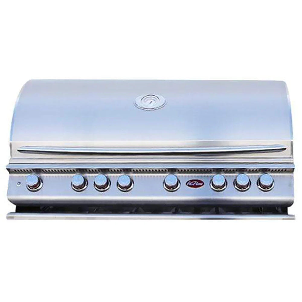 Cal Flame P-Series 48" 6-Burner Built-In Propane Gas Grill features six high-powered stainless steel burners, two infrared ceramic core burners, and 110,000 BTUs of cooking performance with a 1,100 sq. in. cooking area.