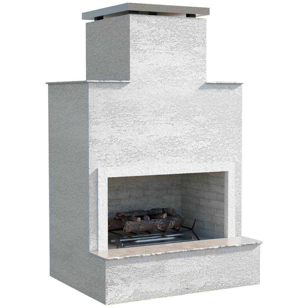 Cal Flame "Cancun" Outdoor Gas Fireplace w/  Front Mantel