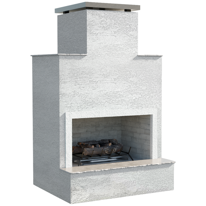 Cal Flame "Cancun" Outdoor Gas Fireplace w/  Front Mantel