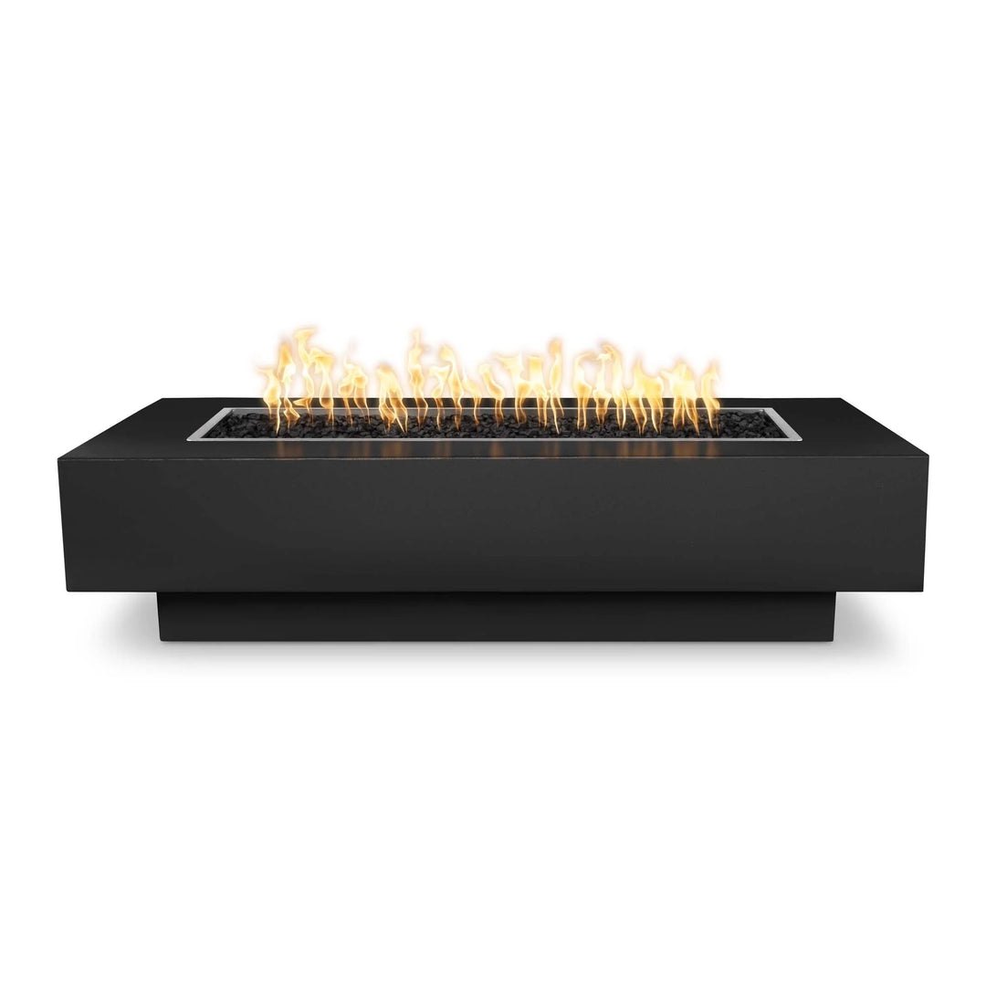 Coronado Fire Pit from The Outdoor Plus - A luxurious powder-coated outdoor heater featuring lava rock for enhanced flames and burners.