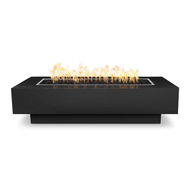 Coronado Fire Pit from The Outdoor Plus - A luxurious powder-coated outdoor heater featuring lava rock for enhanced flames and burners.