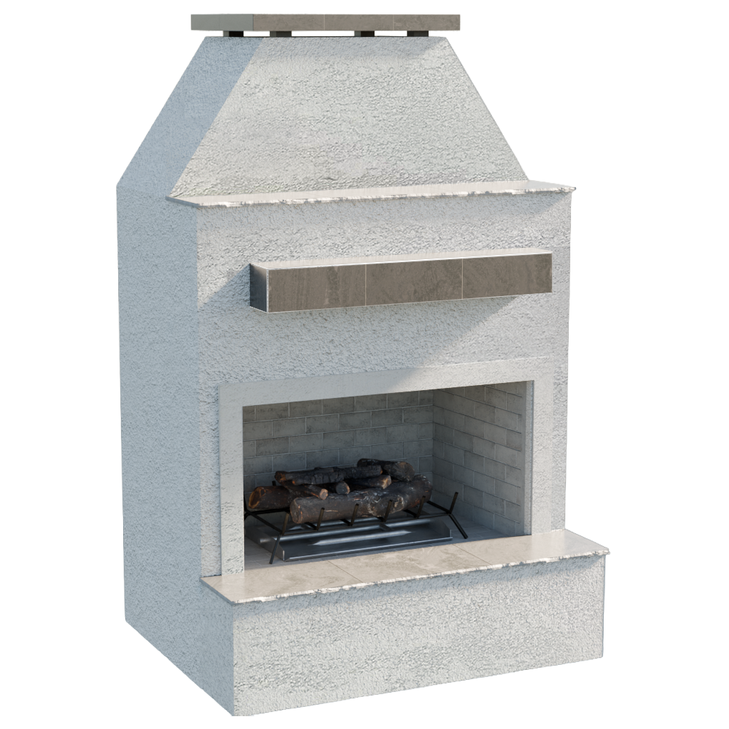 Cal Flame "Durango" Outdoor Gas Fireplace w/  Front Mantel