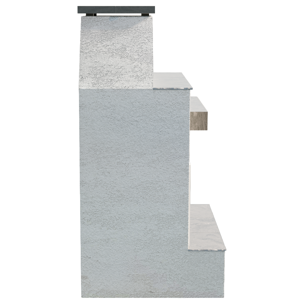 Cal Flame "Durango" Outdoor Gas Fireplace w/  Front Mantel