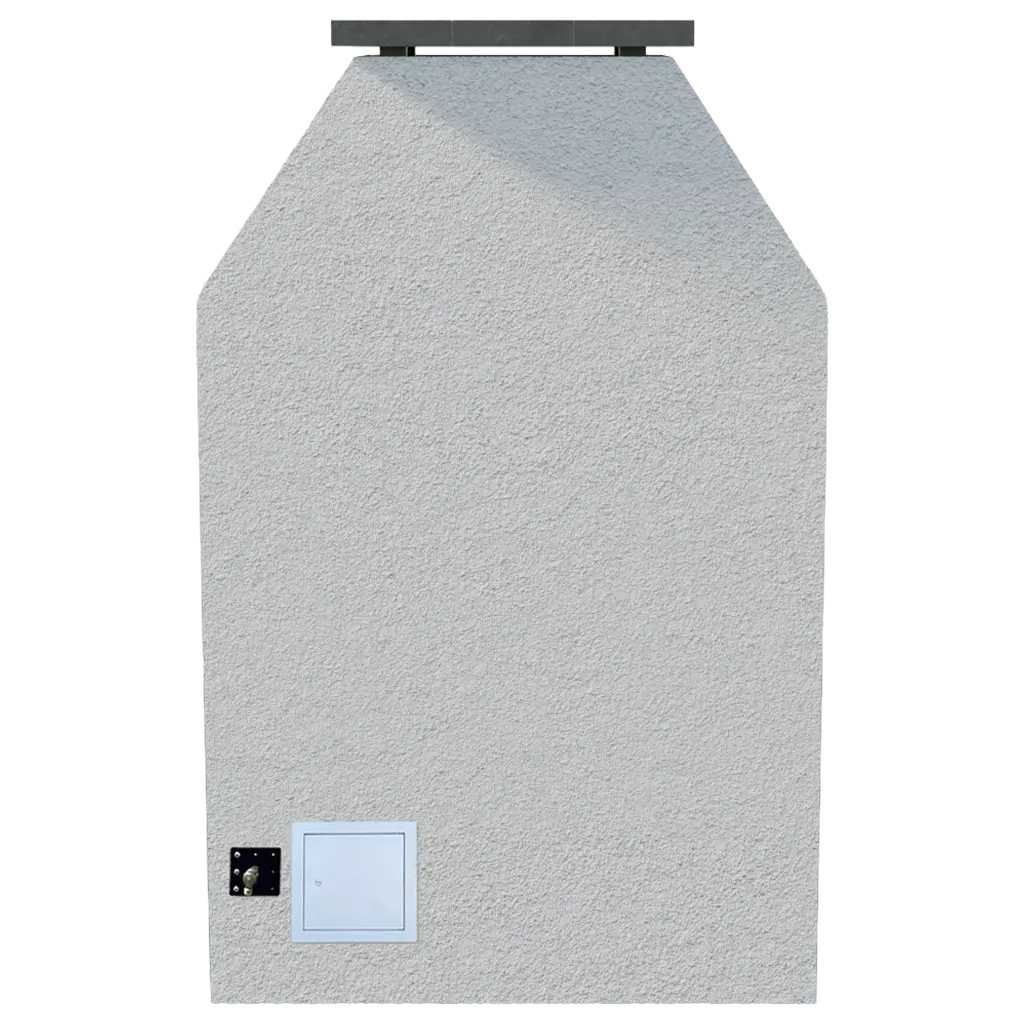 Cal Flame Durango Outdoor Gas Fireplace w/ Front Mantel: A commanding outdoor fireplace featuring strong architectural lines, textured exterior, and extended bottom mantle, producing up to 90,000 BTUs with its powerful 22" Double Burner.
