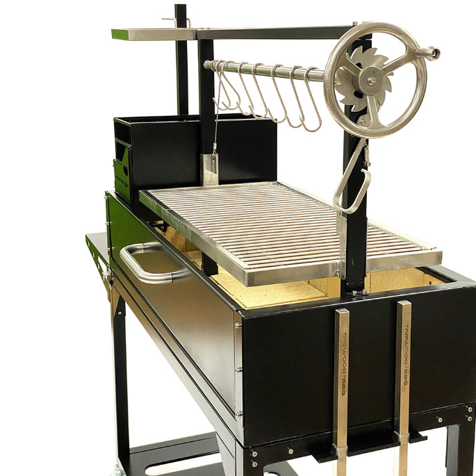 Tagwood "Chief Series" Freestanding Santa Maria Style Grill – Cold-Roll Steel & Stainless Steel