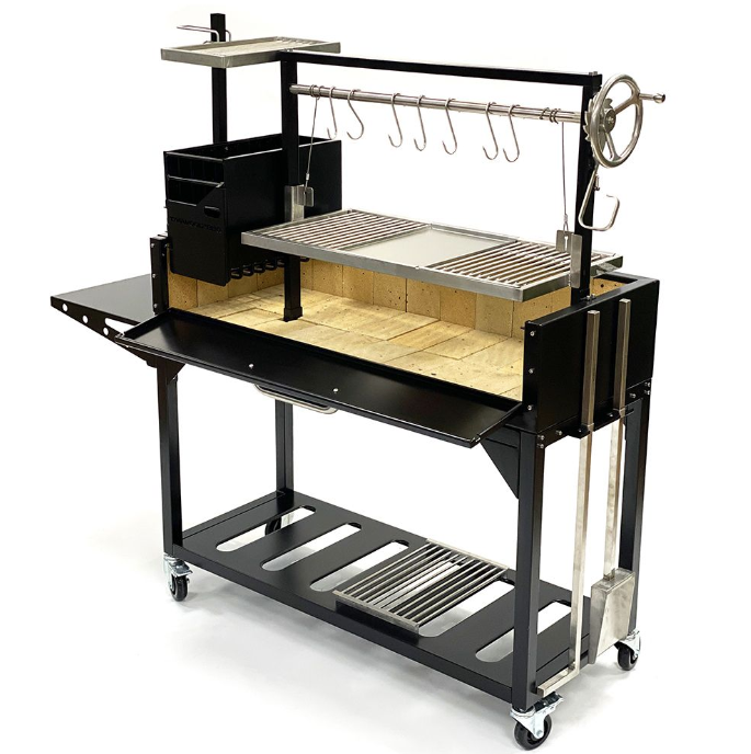 Tagwood "Chief Series" Freestanding Santa Maria Style Grill – Cold-Roll Steel & Stainless Steel