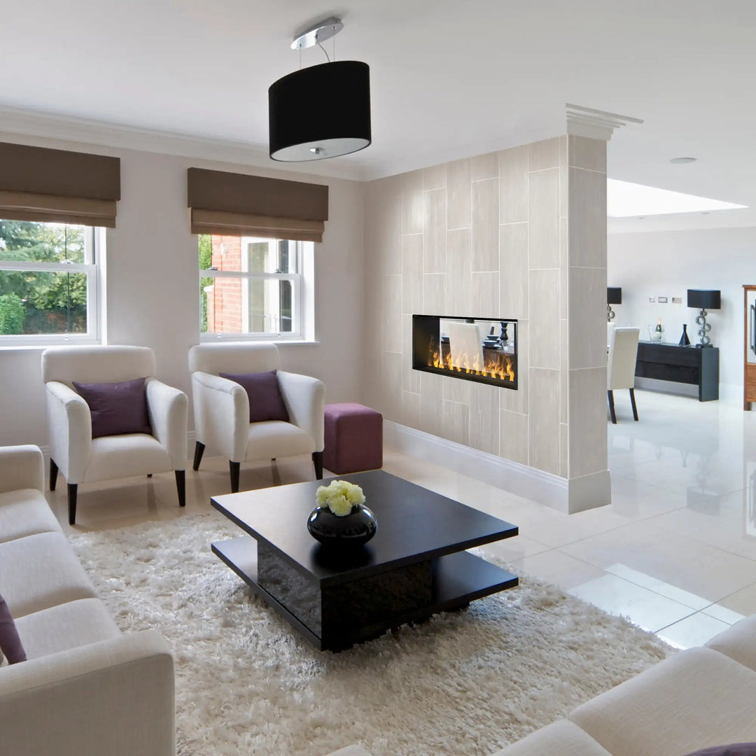 Dimplex Optimyst Pro Box 40"-60" Built-In Water Vapor Firebox: A sleek, hard-wired unit featuring ultrasonic water vapor flames, convertible design, and fan-forced heating up to 400 sq. ft.
