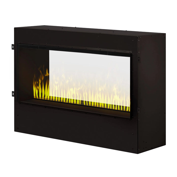 Dimplex Optimyst Pro Box Series 40"-60" Built-In Water Vapor Firebox featuring revolutionary ultrasonic water vapor flames, convertible design, and supplemental heat up to 400 sq. ft.