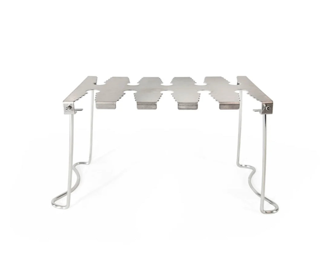 Green Mountain Grills RACKT Chicken Leg/Drumette Suspender - Holds up to 10 drumsticks or drumettes vertically for even heat circulation and space-saving design.