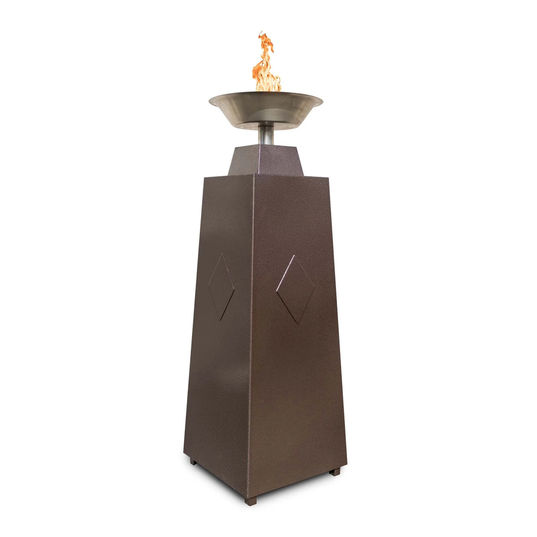 Outdoor Plus Granada Fire Tower in Powder Coated Steel, heavy-duty Galvanized Steel construction with zinc-coated exterior for durability and weather protection.