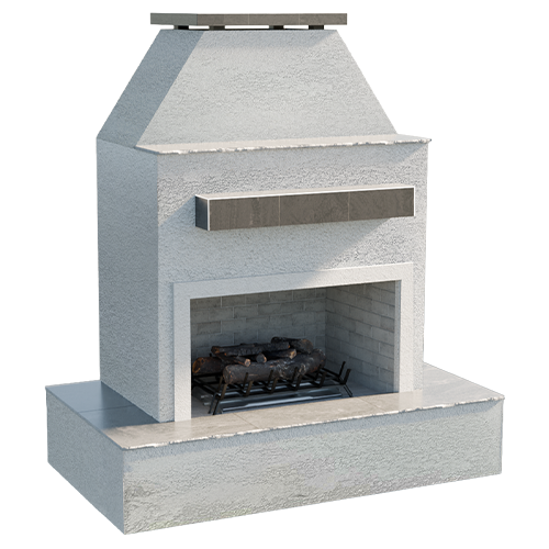 Cal Flame "Key West" Outdoor Gas Fireplace w/ Wrap-around Mantel