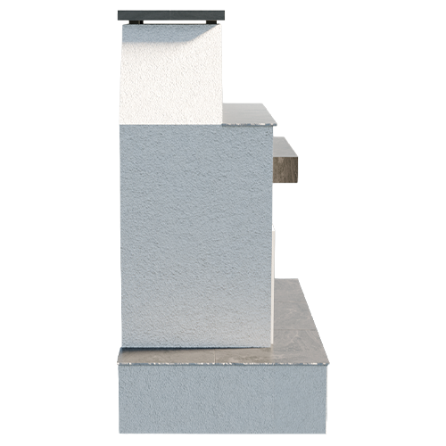 Cal Flame "Key West" Outdoor Gas Fireplace w/ Wrap-around Mantel