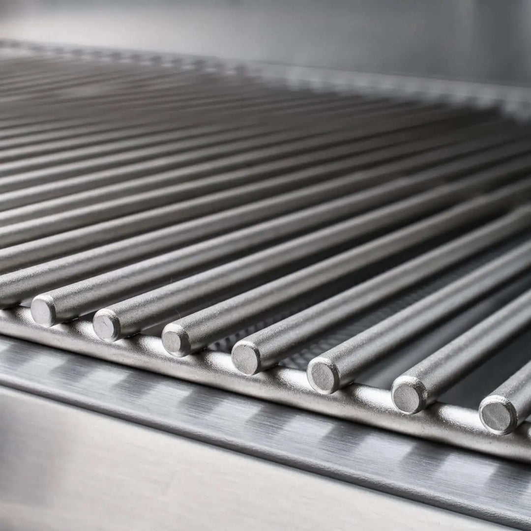 Blaze Freestanding Prelude LBM 32" Gas Grill features four commercial-quality stainless steel burners, delivering 56,000 BTUs across 740 square inches of cooking space.