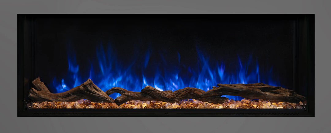 Modern Flames Landscape Pro Multi Electric Fireplace in sleek, modern design with vibrant RGB LED lighting, offering customizable flame effects, advanced Hybrid-FX Flame Technology, and high-efficiency ceramic heating element.