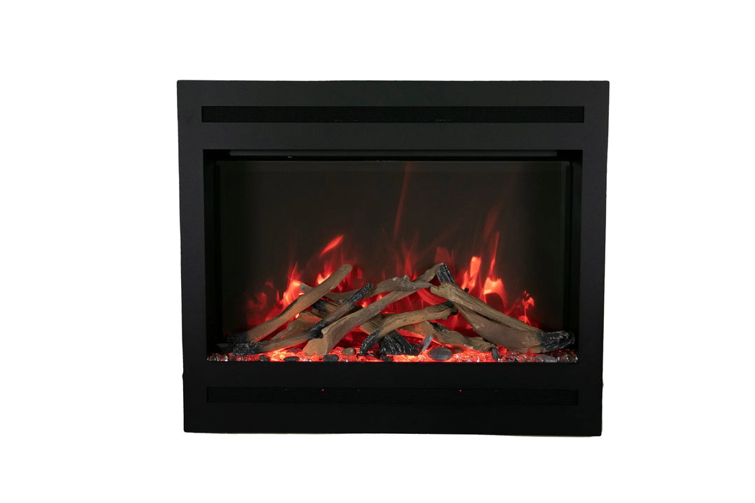 Amantii ZECL 3228 STL Electric Fireplace featuring modern design, energy-efficient heating element, customizable flame color, remote control, and smart home technology for zone heating in residential or commercial spaces.
