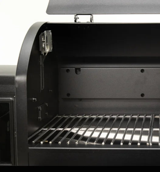 RACKT Backboard - PEAK: Customizable base for internal racking system, featuring heavy-duty steel construction and patent-pending RACKT connection for easy accessory installation and repositioning on GMG PEAK Prime 2.0 pellet grills.