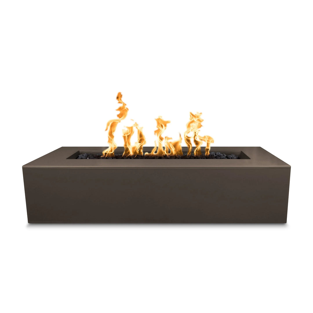 Outdoor Plus Regal Fire Pit, handcrafted in U.S.A., with unique color and texture variations, features a tall design and includes match lit ignition kit or electronic ignition system.