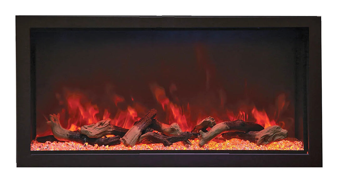Remii Extra Tall Electric Fireplace with multi-color LED light strips for vibrant flame presentation in red, yellow, or orange options.