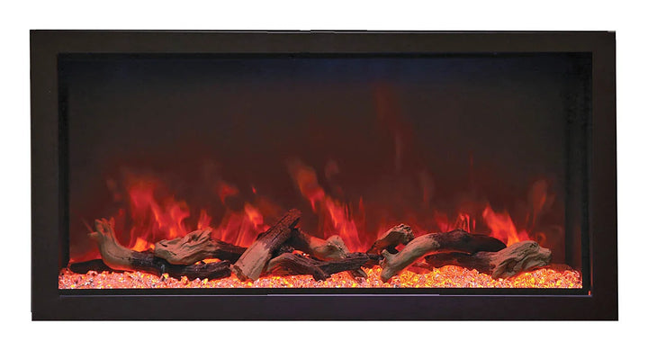 Remii Extra Tall Electric Fireplace with multi-color LED light strips for vibrant flame presentation in red, yellow, or orange options.