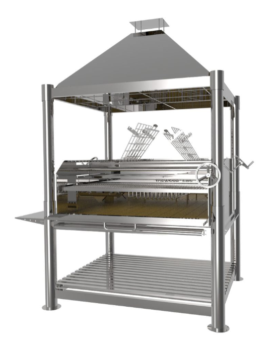 Tagwood "The Silver Bullet XL" Santa Maria Style Grill - Stainless Steel