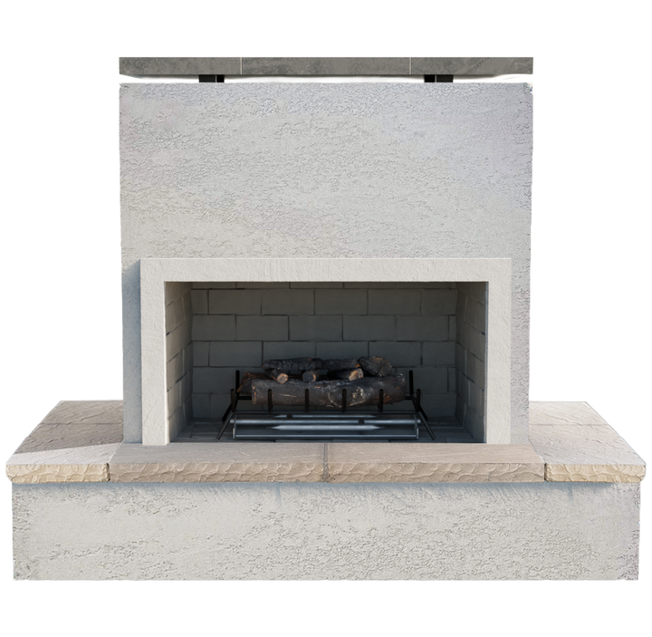 Cal Flame "Sahara" Outdoor Gas Fireplace w/ Wrap-around Mantel