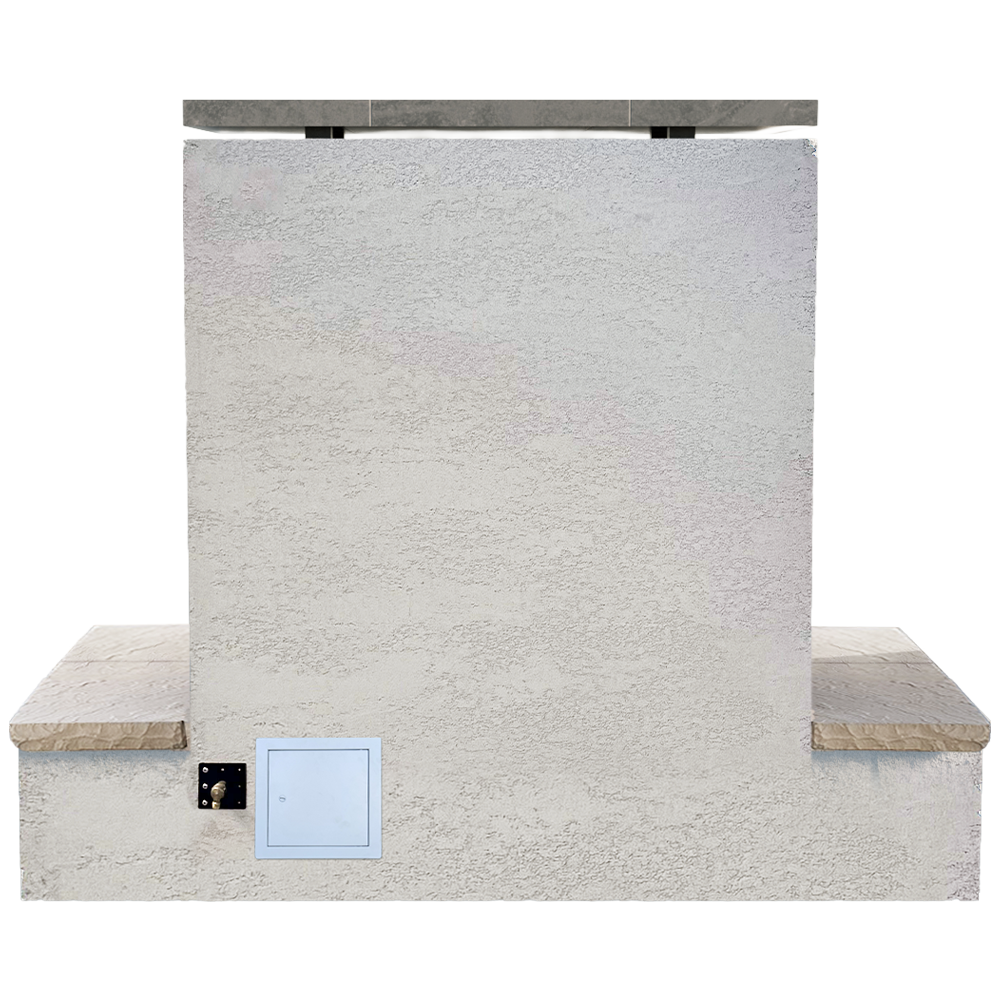 Cal Flame "Sahara" Outdoor Gas Fireplace w/ Wrap-around Mantel