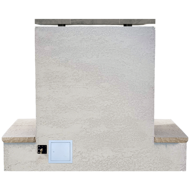 Cal Flame "Sahara" Outdoor Gas Fireplace w/ Wrap-around Mantel