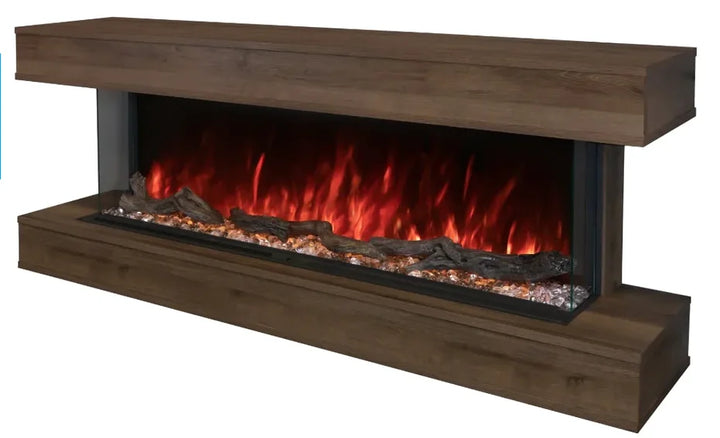 Modern Flames Cabinet System for Landscape Pro Multi Electric Fireplace - Wall-mounted cabinet system designed to house and install the 44", 56", 68", or 80" electric fireplace models in a sleek, modern design with quick wall-mount installation and three finish options: Ready-to-Finish White, Weathered Walnut, Driftwood Grey, or Coastal Sand.