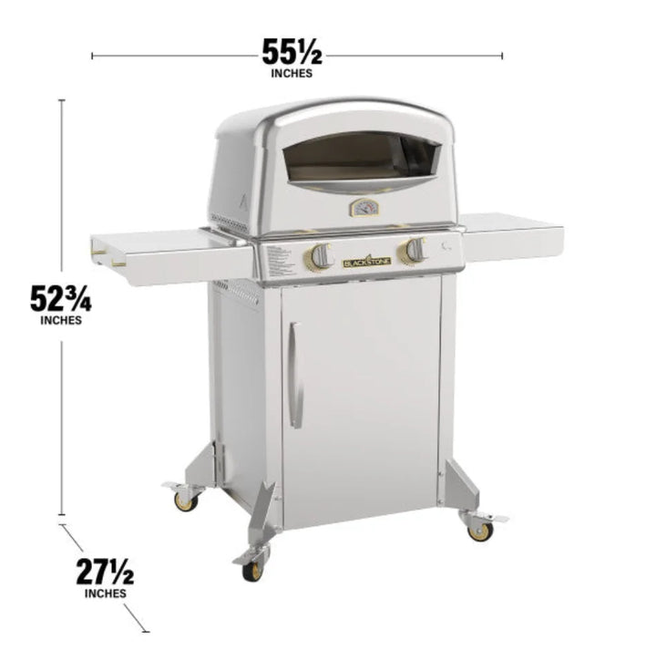Blackstone Select Pizza Oven: High-performance outdoor cooking solution featuring 65,000 BTUs, patented 2-Stone Technology, and sleek design for restaurant-quality pizzas in under 90 seconds.
