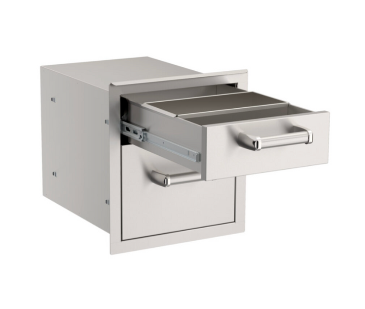 Fire Magic Flush Mounted Double Drawer