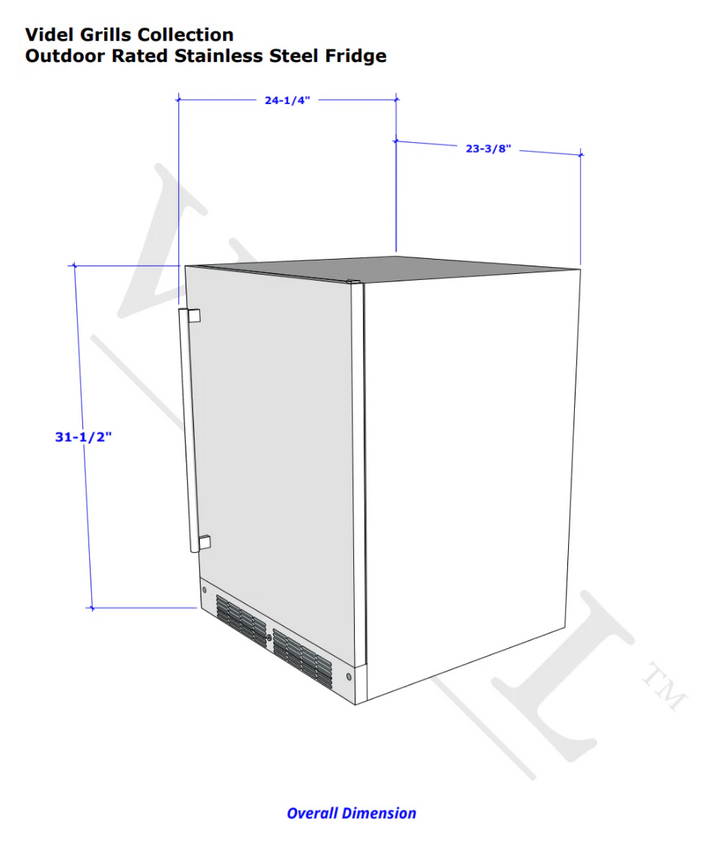 Videl USA Outdoor Premium Refrigerator