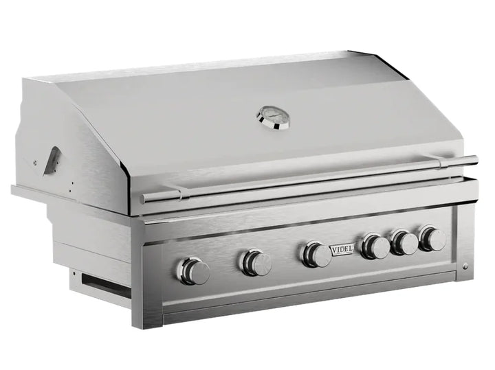 The Videl USA 42" Gran Fuego 5-Burner Built-In Grill features sleek design, advanced technology, and uncompromising craftsmanship for refined outdoor cooking.