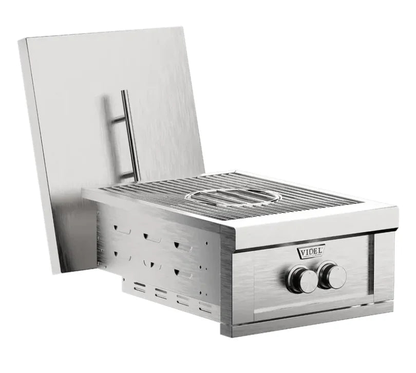 Videl USA Fuego II - Power Burner features dual burners with 50,000 BTUs for intense heat and precise flame control in a premium 304 stainless steel construction.