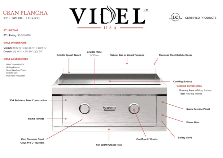 Videl USA Grill Signature Collection 4