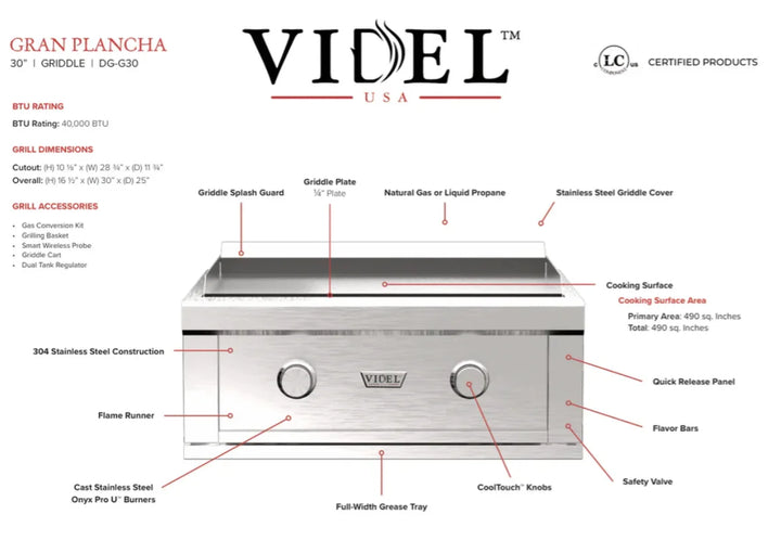 Videl USA Grill Signature Collection 4: Luxury Outdoor Kitchen System featuring modular Knock Down Islands, premium 304 stainless steel craftsmanship, and chef-grade cooking appliances.