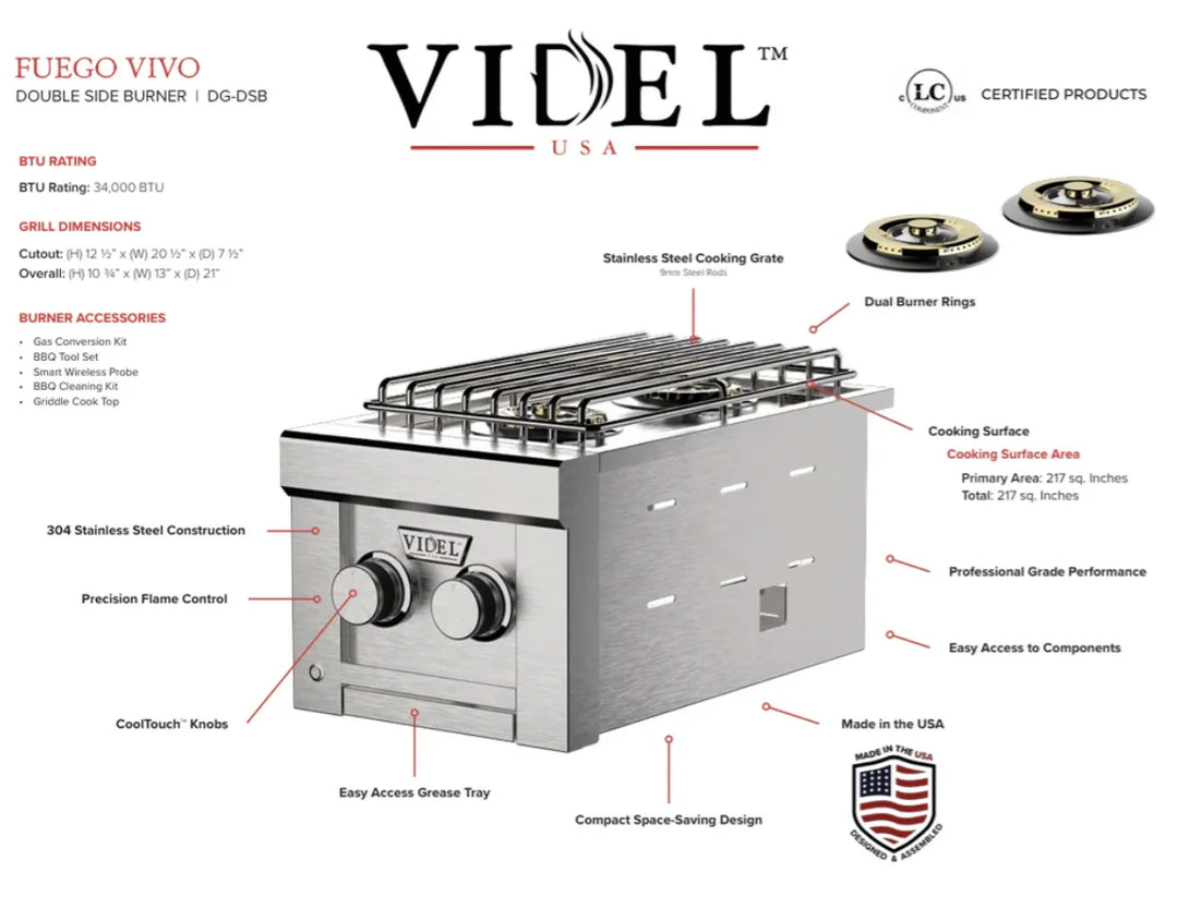 Videl USA Grill Signature Collection 4: Luxury outdoor kitchen system featuring premium 304 stainless steel craftsmanship, modular design, and chef-grade cooking appliances for effortless grilling and entertaining.