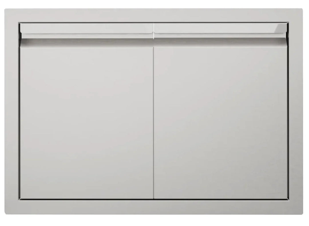 Videl USA 36 Inch Double Access Door, premium stainless steel construction, dual-door design for wide entry space, perfect for outdoor kitchen utility access or storage.