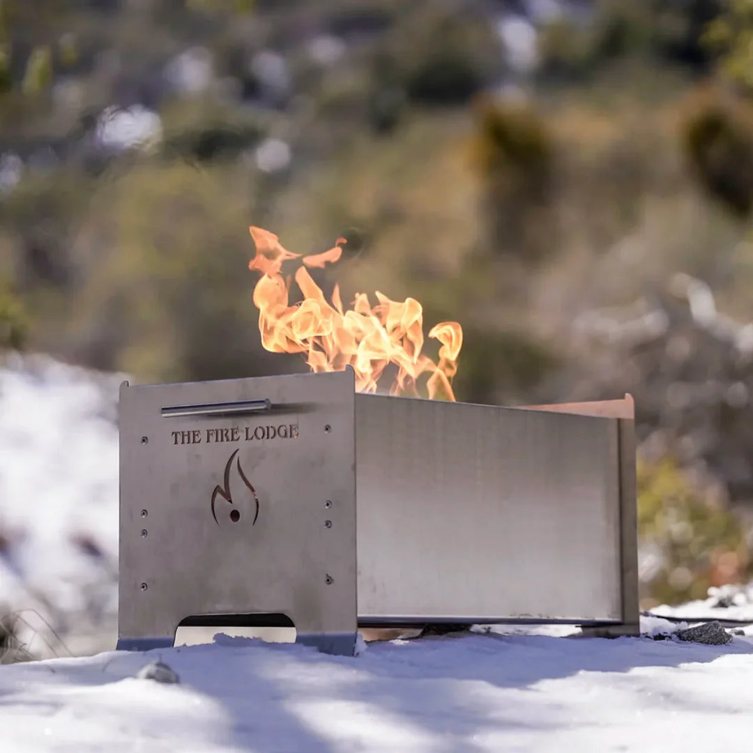 The Videl USA The Overlander - Burning Grill, crafted from professional-grade 316 stainless steel, features the patented Bullet Burner for superior fire performance and efficiency, making it perfect for rugged outdoor adventures.