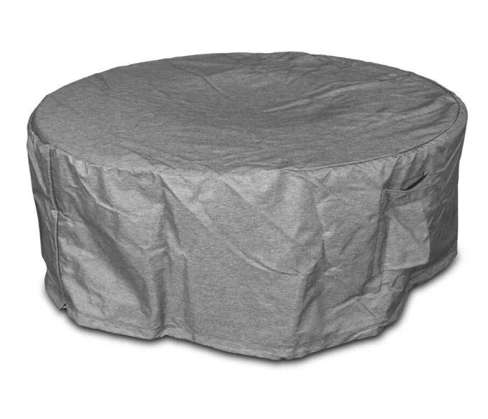 Grand Canyon Olympus Round Fire Table, modern American-made design featuring glass fiber reinforced concrete construction, dyed through-and-through color, and high-temperature UV-resistant finish.