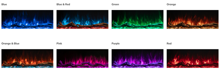 Chimenea eléctrica inteligente Modern Flames "Landscape Pro Multi" de 3 lados, tamaños de 112 a 304 cm