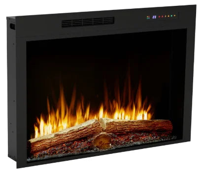 Dimplex Vital Spark 36" Built-in Electric Firebox features realistic flames, 13 color options, and customizable ambiance for year-round enjoyment in modern homes.