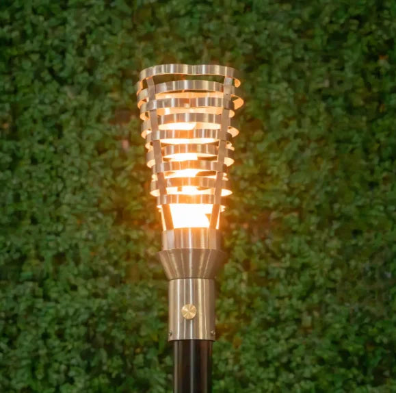 Hercules Fire Torch: High-performance outdoor torch featuring a 20,000 BTU output, crafted from durable 304 stainless steel with individual hand-crafted attention to detail.