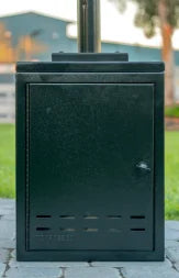 Tiki Propane Torch Stand - The Outdoor Plus, modern steel stand with premium powder coat finish, designed for soft surface mounting near pools, pathways, or outdoor seating areas, compatible with TOP Torch Units.