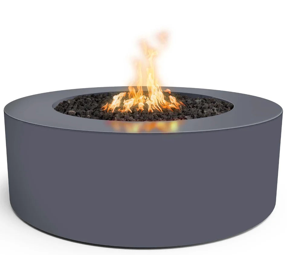 Unity Powder Coated Fire Pit by Outdoor Plus - Round fire pit with powder coated finish in various colors, perfect for backyard gatherings and socializing.